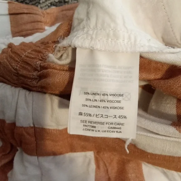 Madewell Huston Pull On Ankle Crop Pants Linen Viscose Blend Vacation Small - Picture 6 of 7